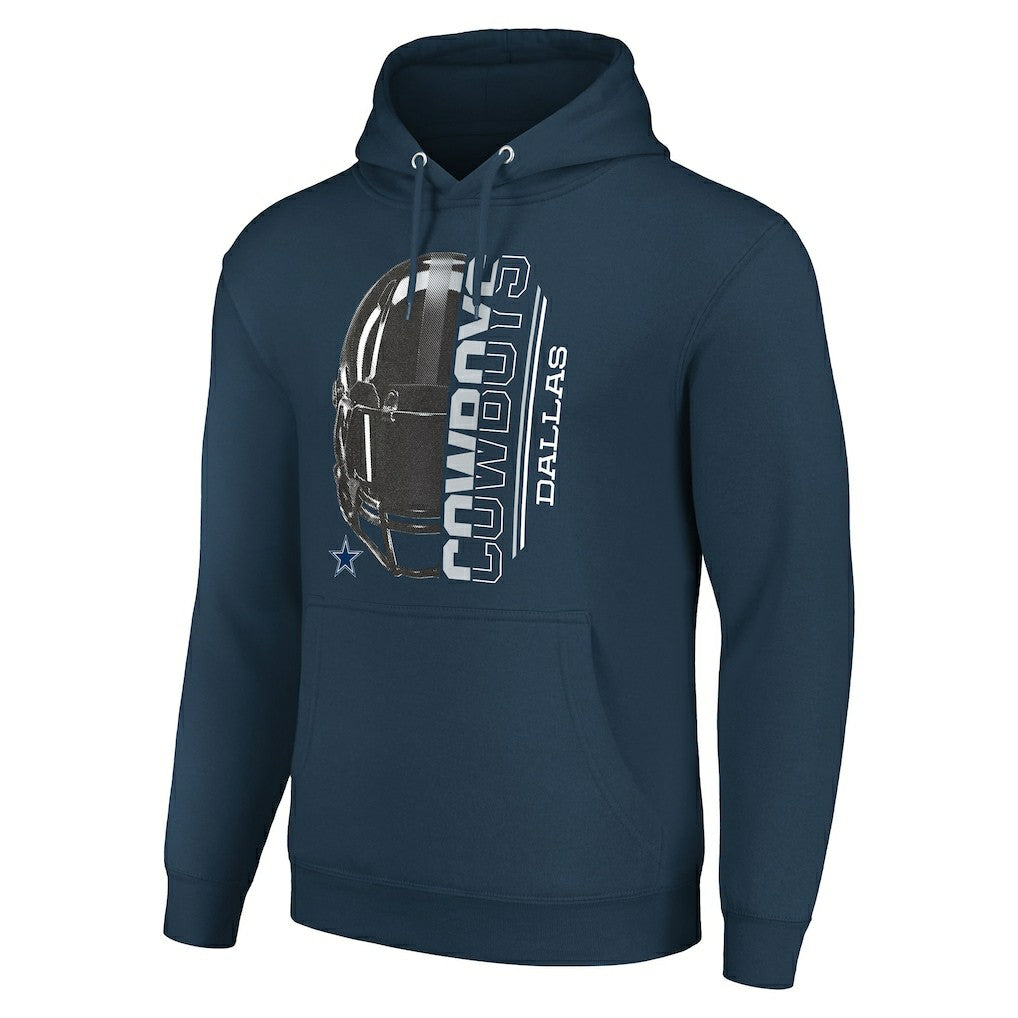 Dallas Cowboys Starter Unisex Half Helmet Logo Pullover Hoodie - Navy for sale