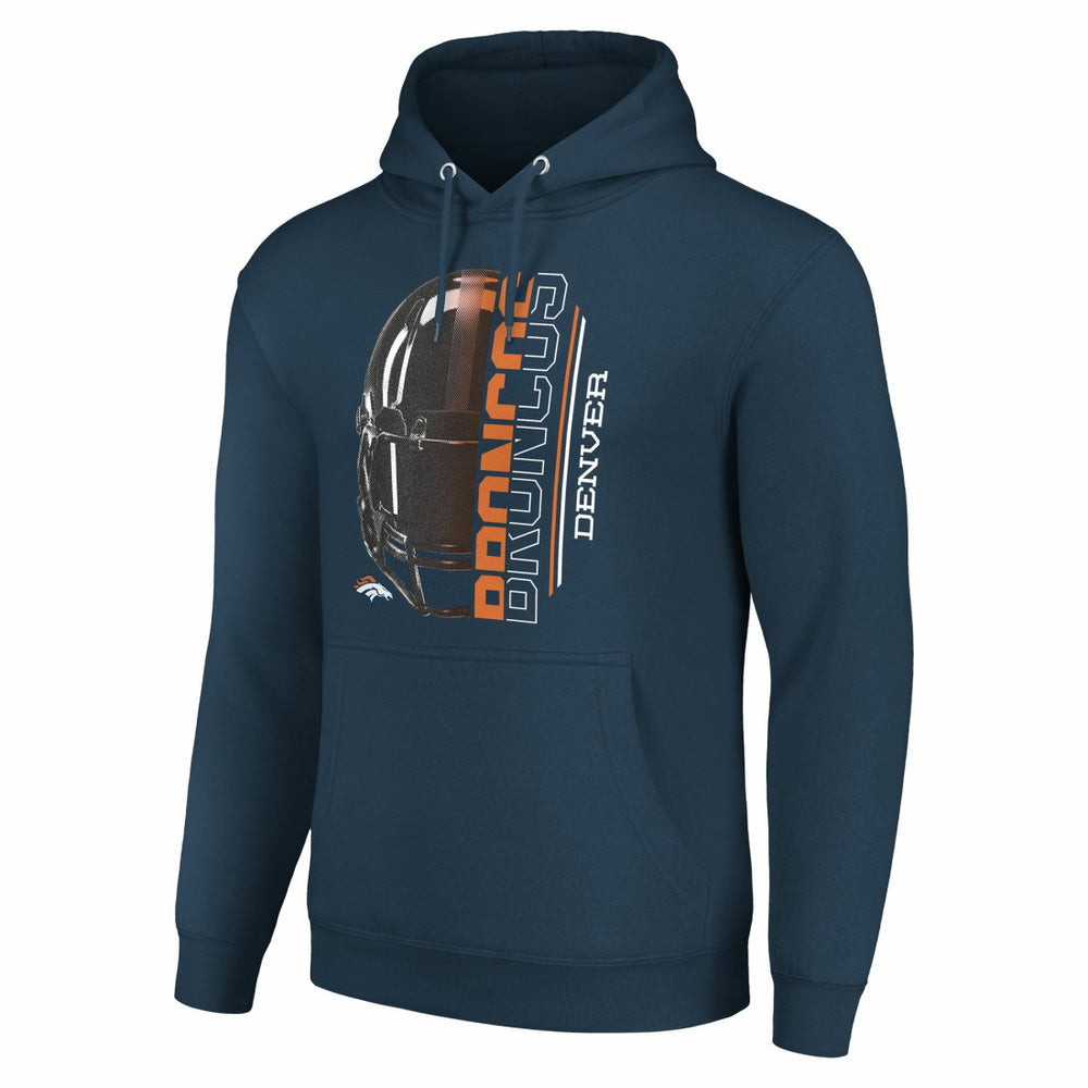 Denver Broncos Starter Unisex Half Helmet Logo Pullover Hoodie - Navy outlet
