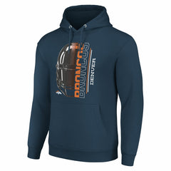 Denver Broncos Starter Unisex Half Helmet Logo Pullover Hoodie - Navy outlet
