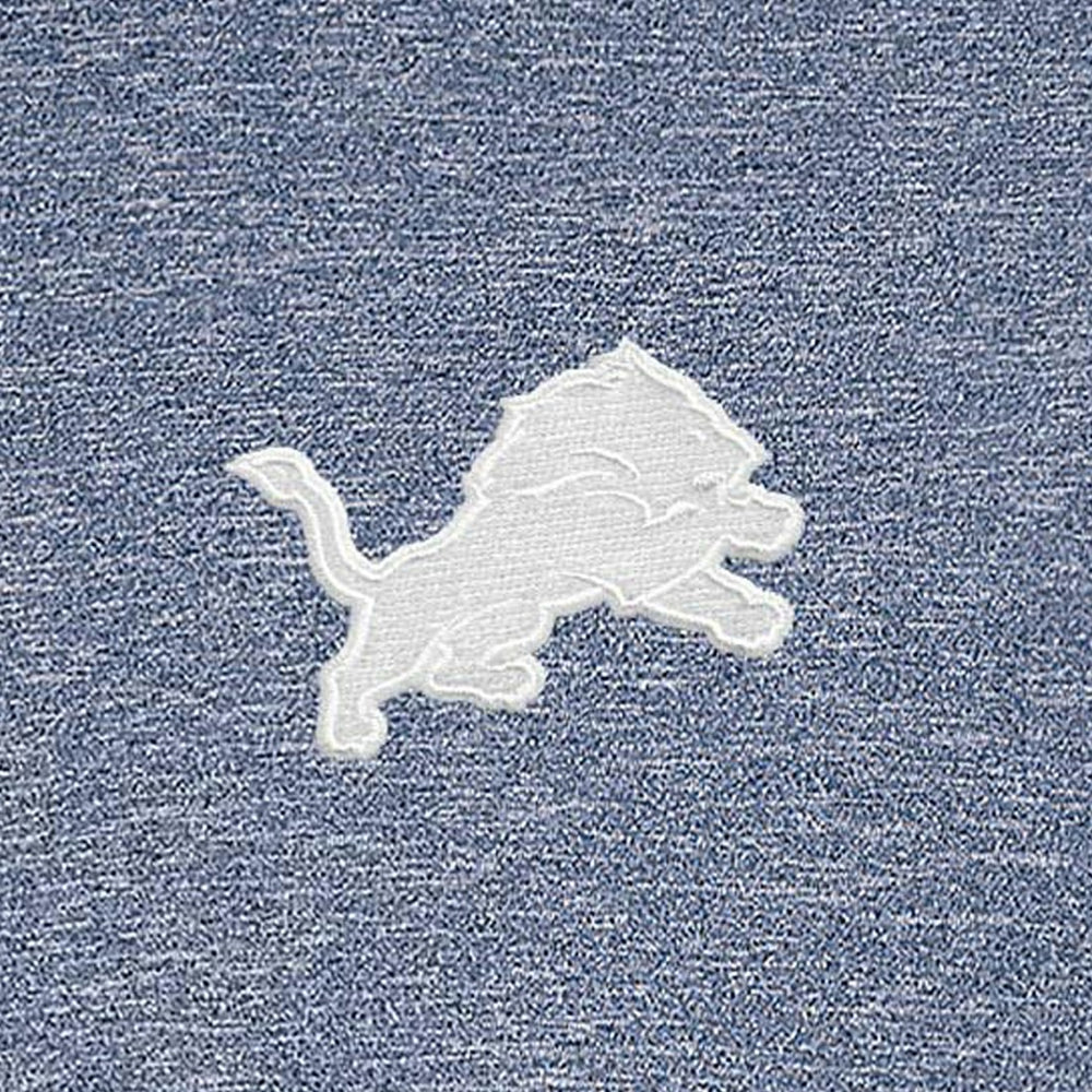 Detroit Lions Antigua Hunk Quarter-Zip Pullover Top - Heather Navy outlet