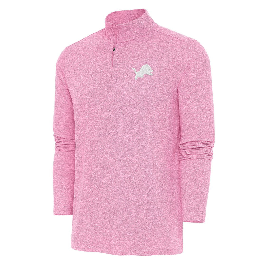 Detroit Lions Antigua Hunk Quarter-Zip Pullover Top - Pink for sale