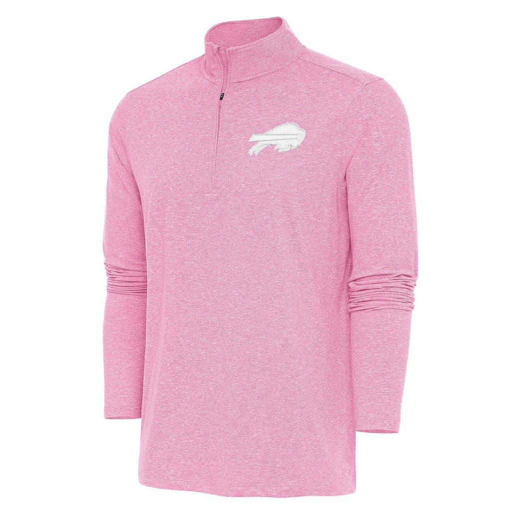 Buffalo Bills Antigua Hunk Quarter-Zip Pullover Top - Pink on sale