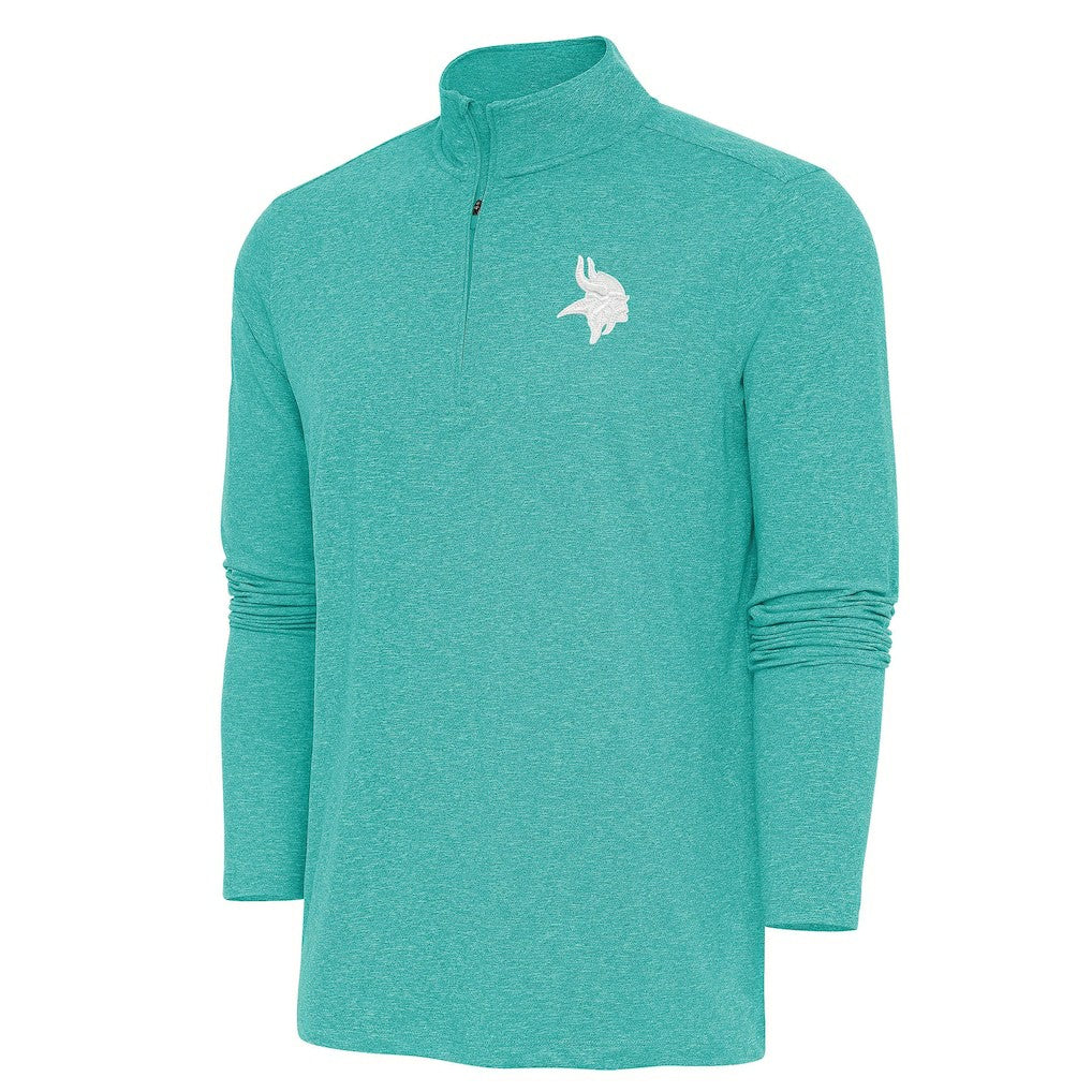 Minnesota Vikings Antigua Hunk Quarter-Zip Pullover Top - Heather Aqua online