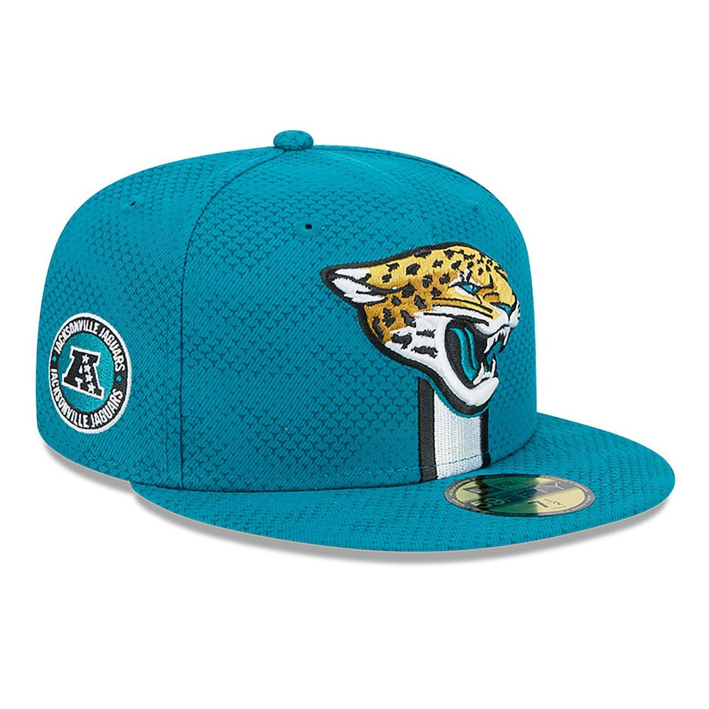 Jacksonville Jaguars New Era 2024 Sideline 59FIFTY Fitted Hat - Teal cheap