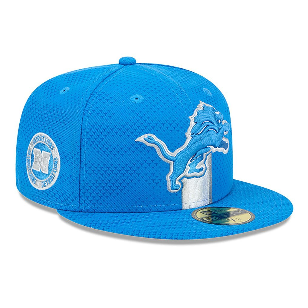 Detroit Lions New Era 2024 Sideline 59FIFTY Fitted Hat - Blue discount