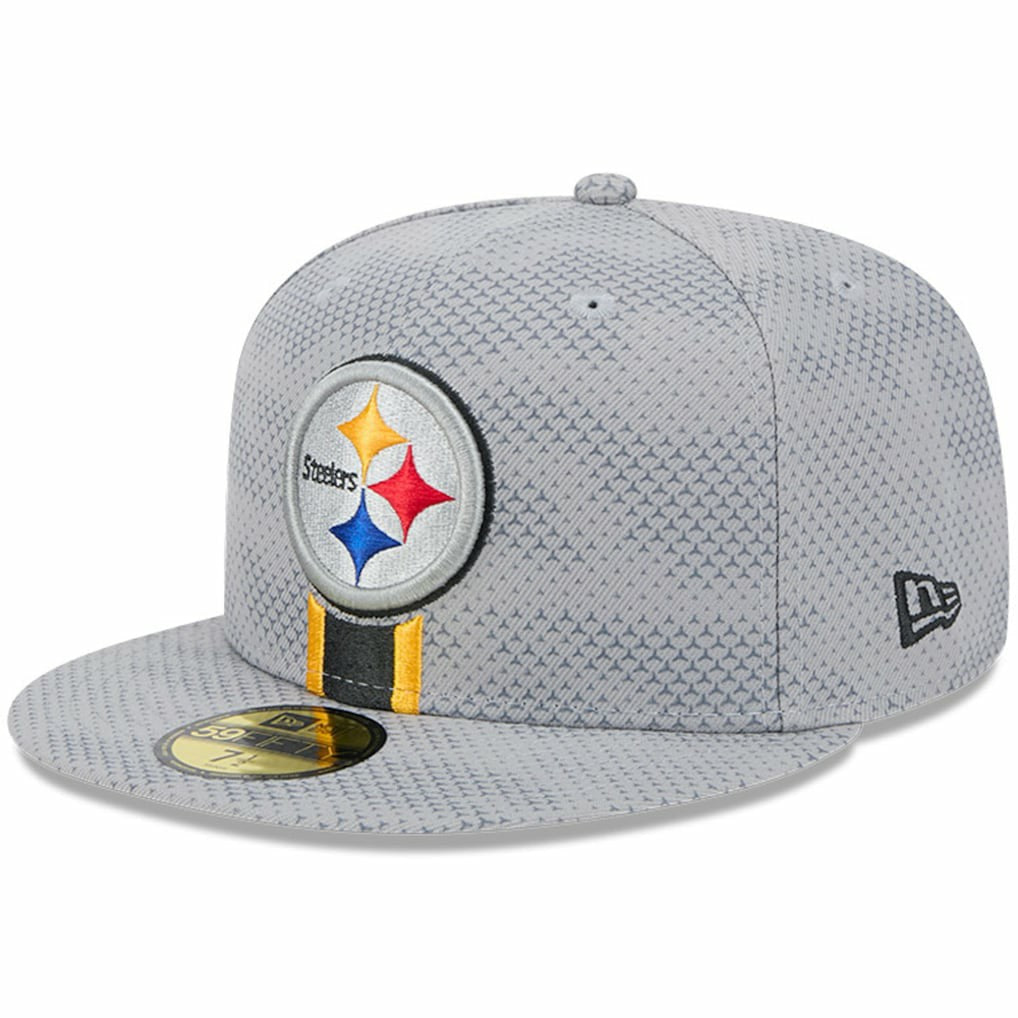 Pittsburgh Steelers New Era 2024 Sideline 59FIFTY Fitted Hat - Gray on sale