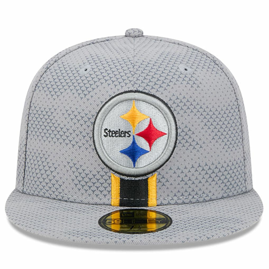 Pittsburgh Steelers New Era 2024 Sideline 59FIFTY Fitted Hat - Gray on sale