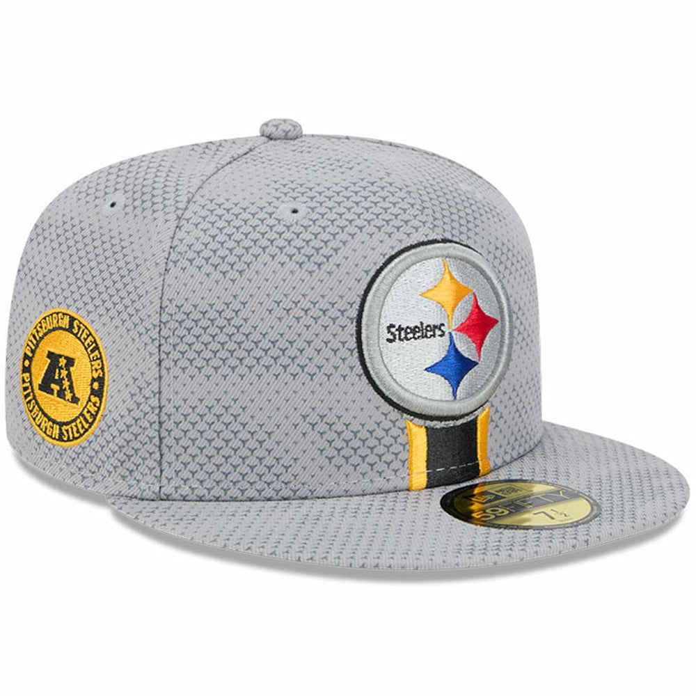Pittsburgh Steelers New Era 2024 Sideline 59FIFTY Fitted Hat - Gray on sale
