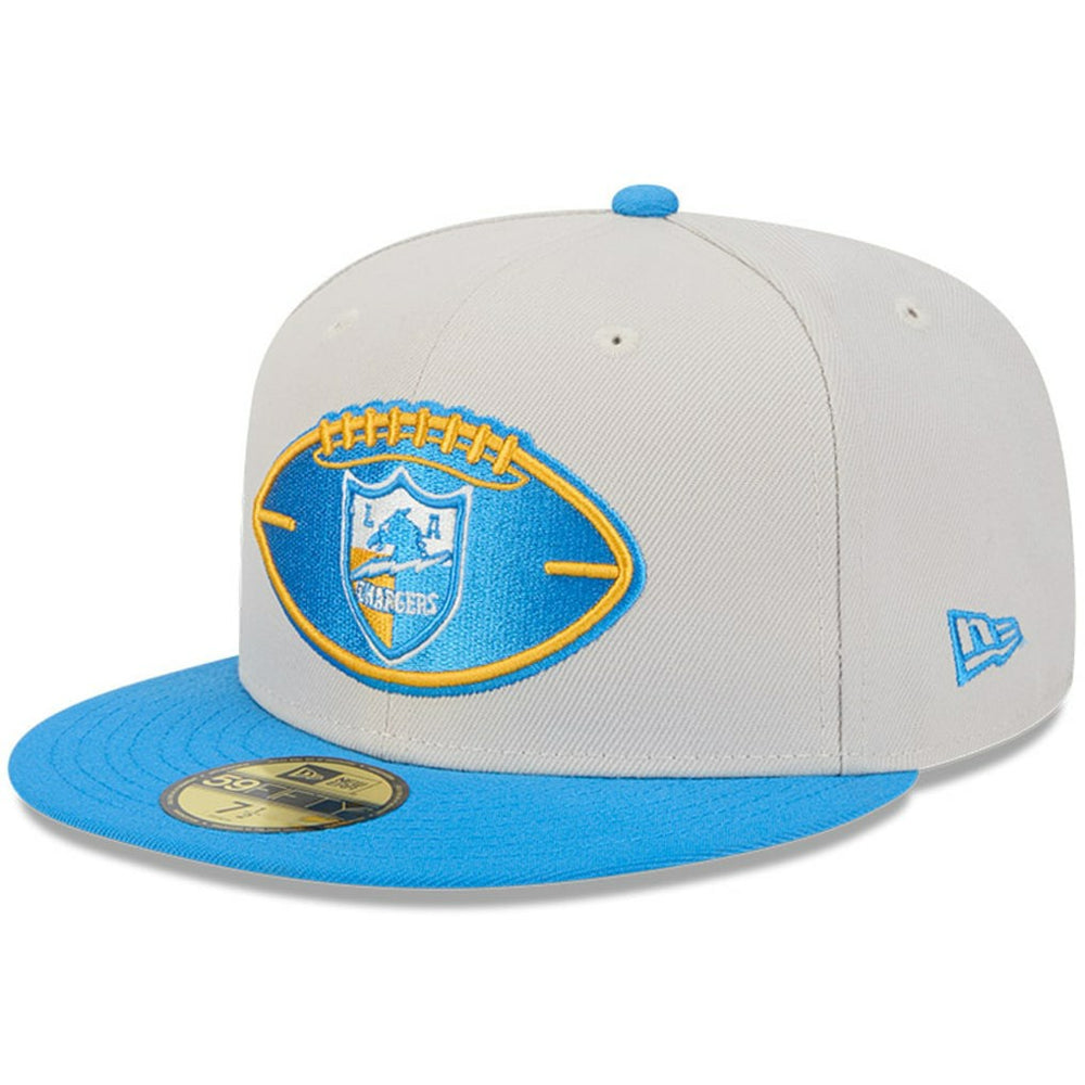 Los Angeles Chargers New Era 2024 Sideline Historic 59FIFTY Fitted Hat - Stone/Powder Blue for sale