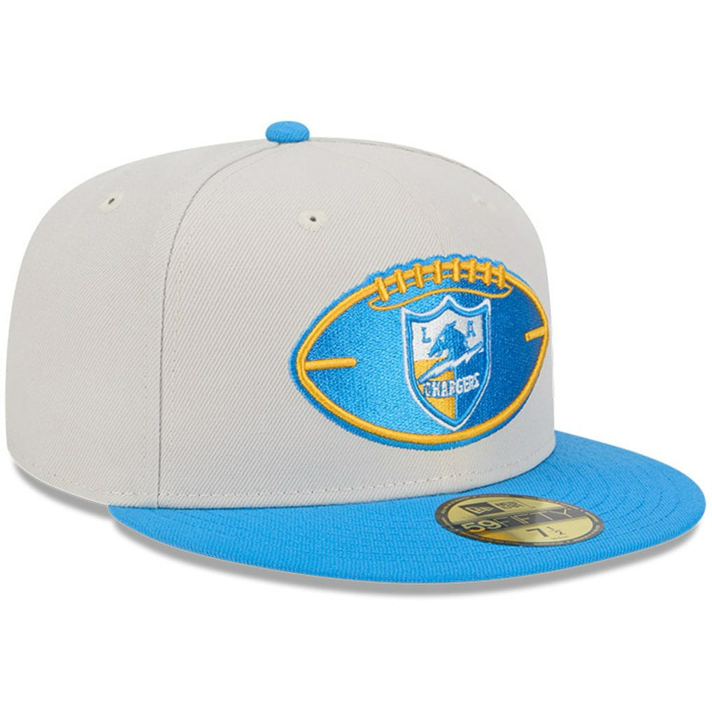 Los Angeles Chargers New Era 2024 Sideline Historic 59FIFTY Fitted Hat - Stone/Powder Blue for sale