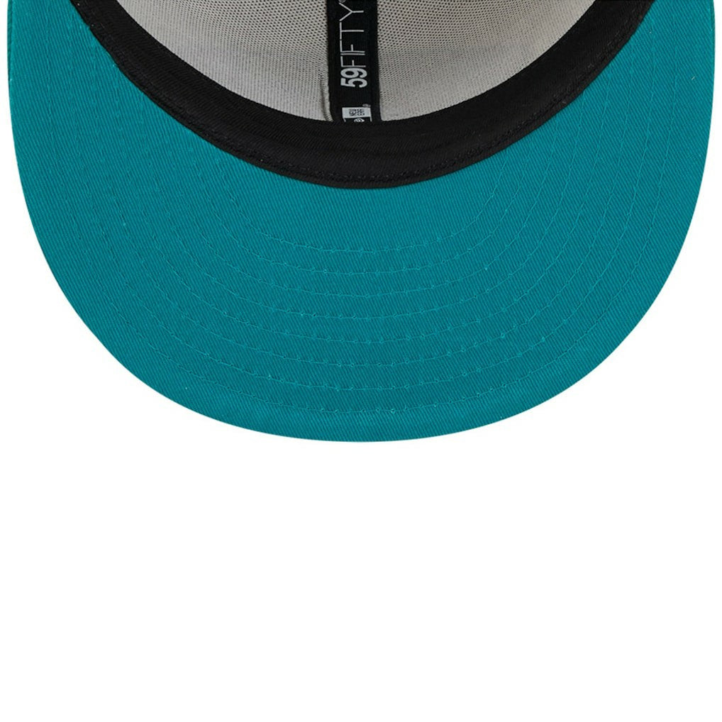 Miami Dolphins New Era 2024 Sideline Historic 59FIFTY Fitted Hat - Stone/Aqua outlet