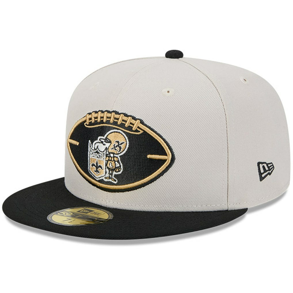 New Orleans Saints New Era 2024 Sideline Historic 59FIFTY Fitted Hat - Stone/Black cheap