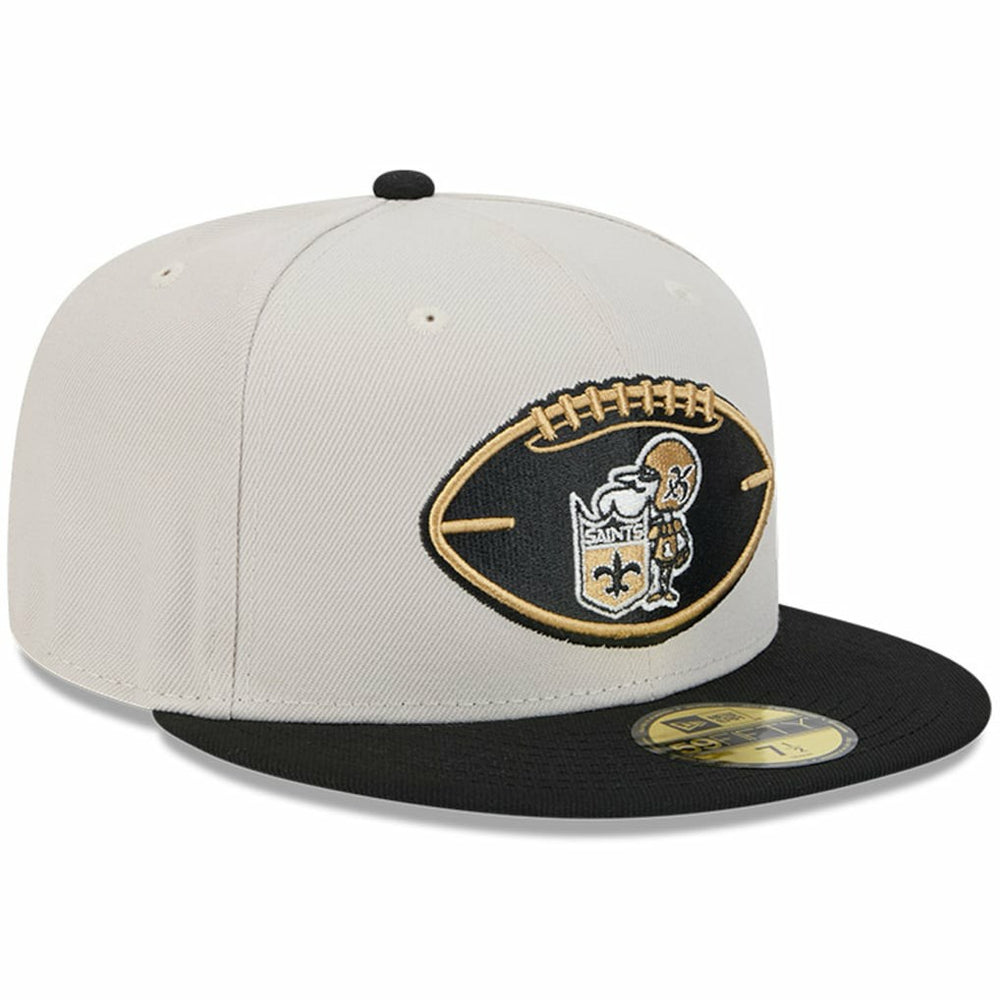 New Orleans Saints New Era 2024 Sideline Historic 59FIFTY Fitted Hat - Stone/Black cheap