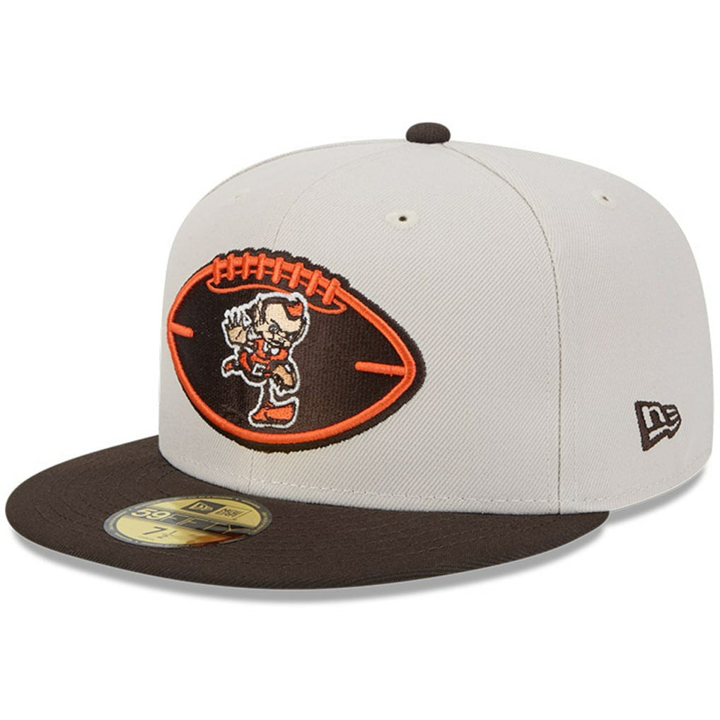 Cleveland Browns New Era 2024 Sideline Historic 59FIFTY Fitted Hat - Stone/Brown discount