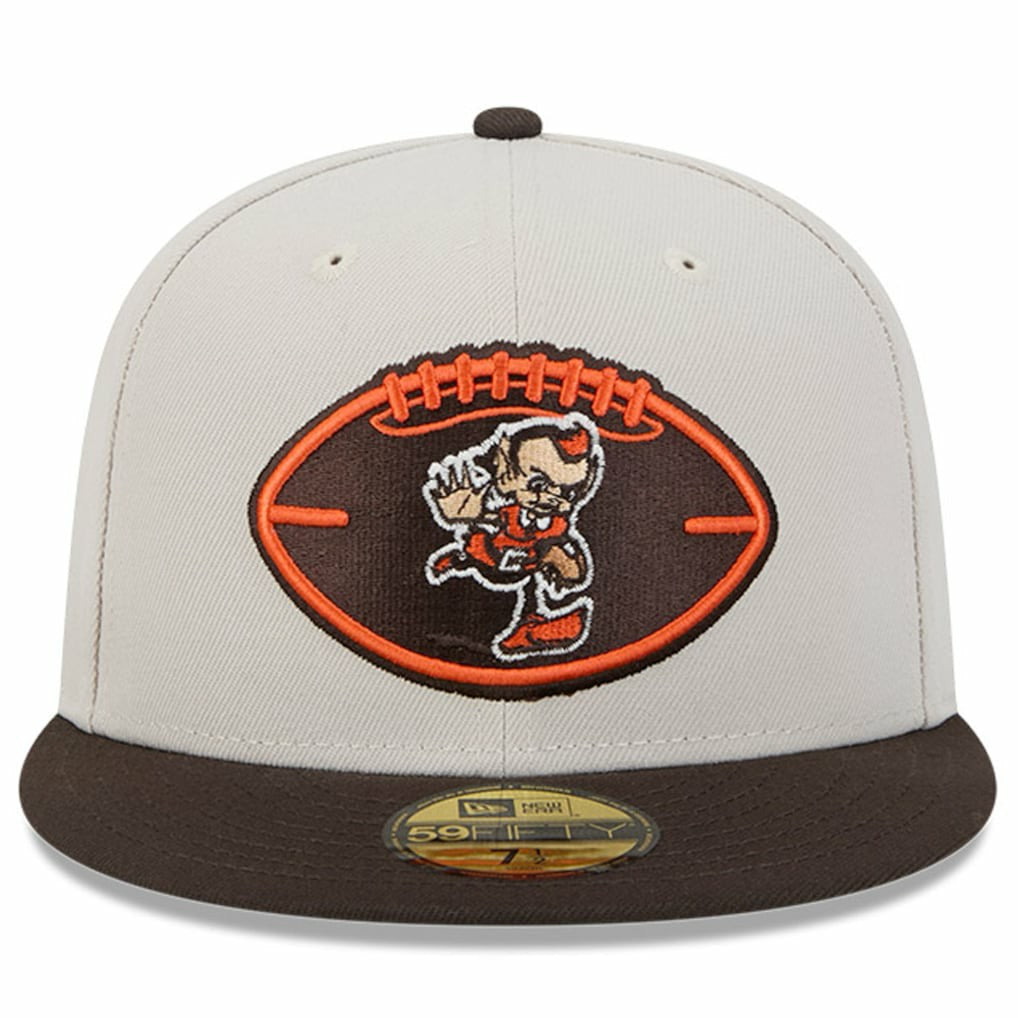 Cleveland Browns New Era 2024 Sideline Historic 59FIFTY Fitted Hat - Stone/Brown discount