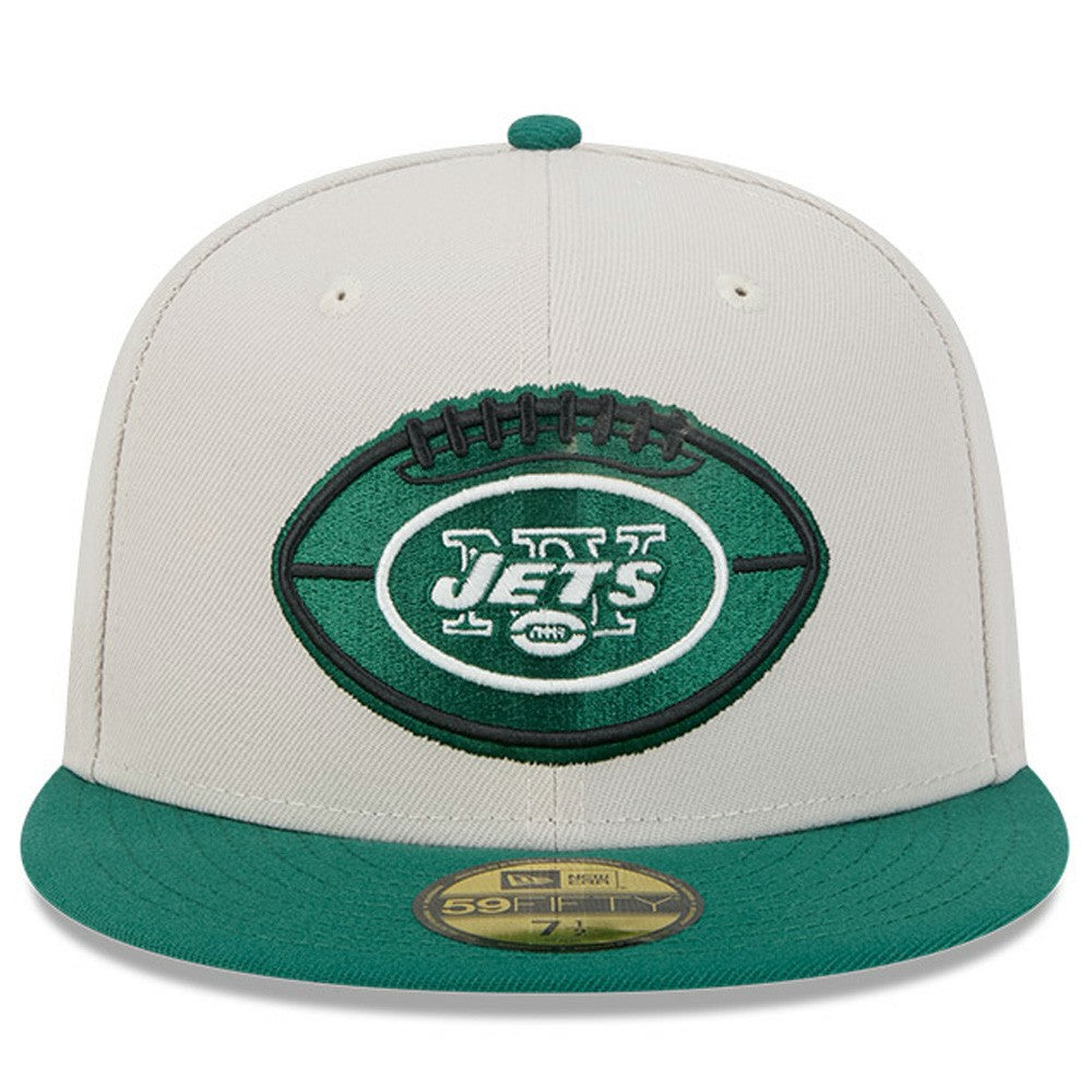 New York Jets New Era 2024 Sideline Historic 59FIFTY Fitted Hat - Stone/Green discount