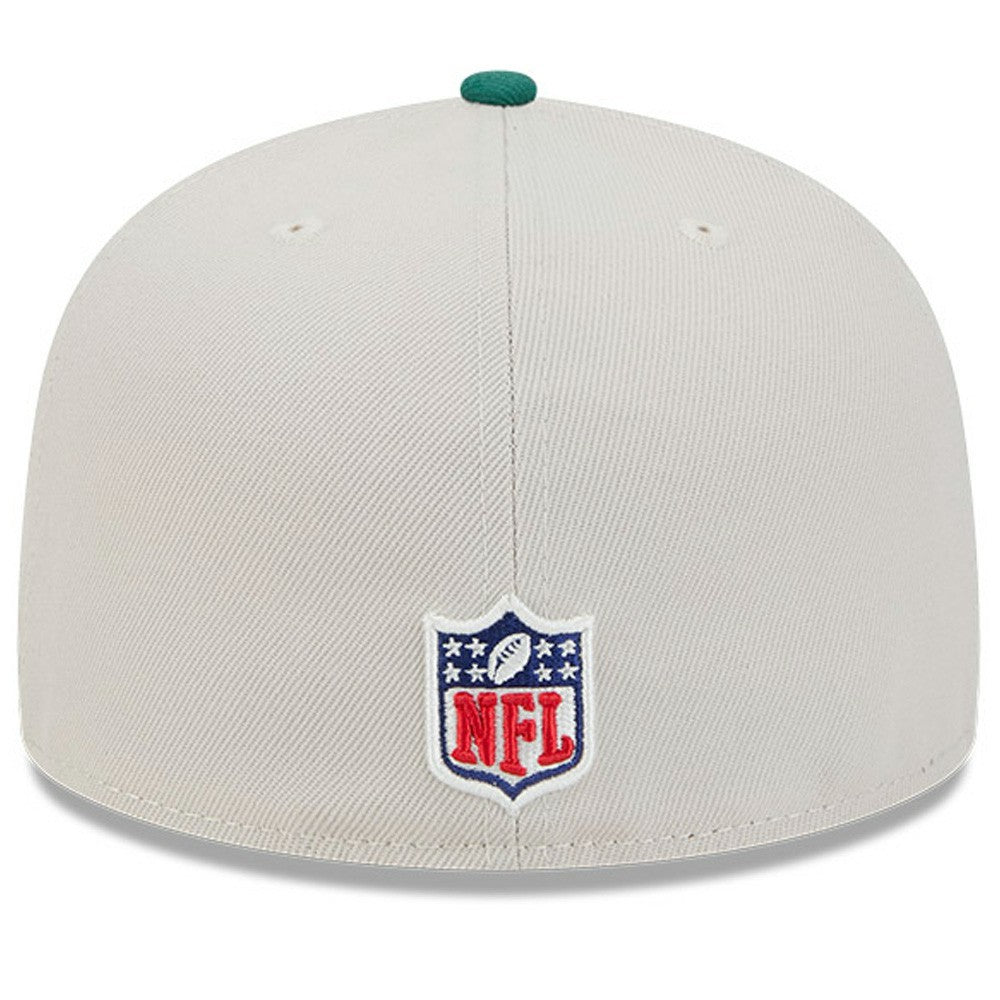New York Jets New Era 2024 Sideline Historic 59FIFTY Fitted Hat - Stone/Green discount