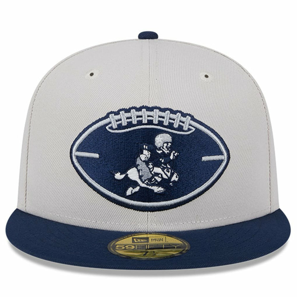 Dallas Cowboys New Era 2024 Sideline Historic 59FIFTY Fitted Hat - Stone/Navy outlet