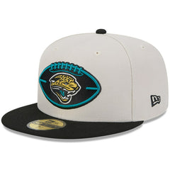 Jacksonville Jaguars New Era 2024 Sideline Historic 59FIFTY Fitted Hat - Stone/Black outlet