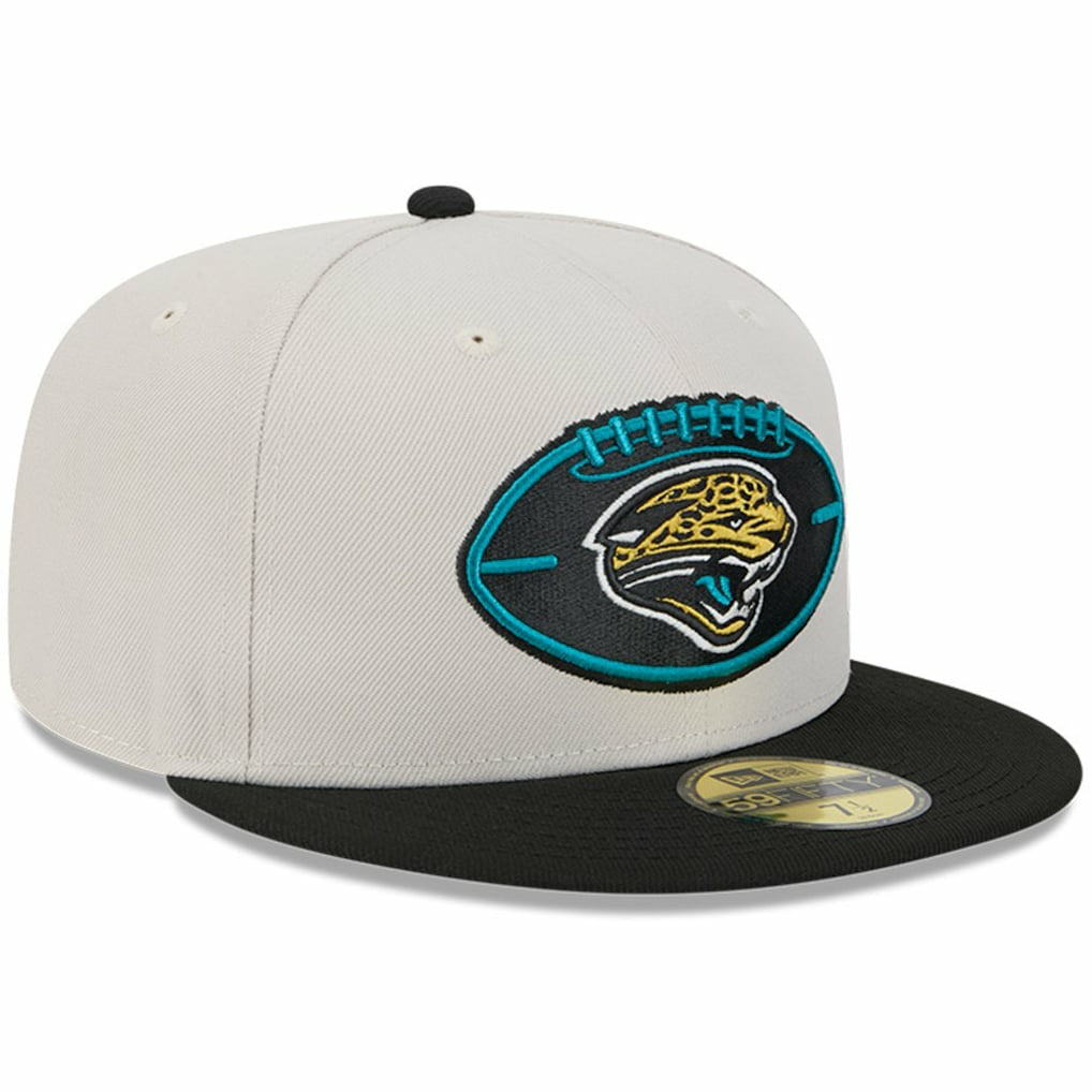 Jacksonville Jaguars New Era 2024 Sideline Historic 59FIFTY Fitted Hat - Stone/Black outlet