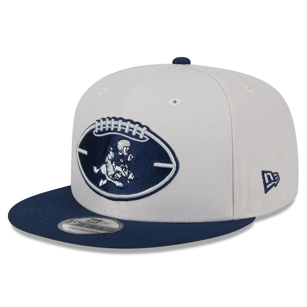 Dallas Cowboys New Era 2024 Sideline Historic 9FIFTY Snapback Hat - Stone/Navy for sale