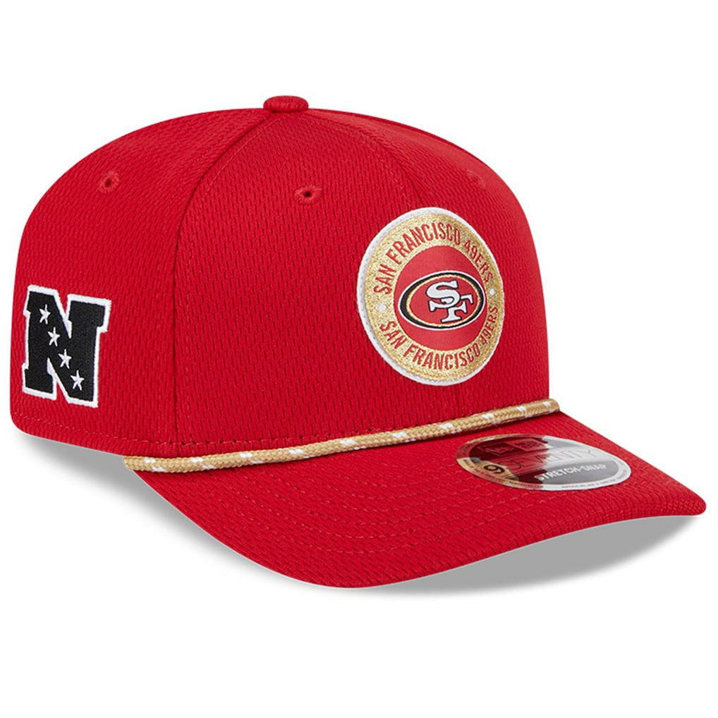 San Francisco 49ers New Era 2024 Sideline 9SEVENTY Stretch-Snap Hat - Scarlet for sale