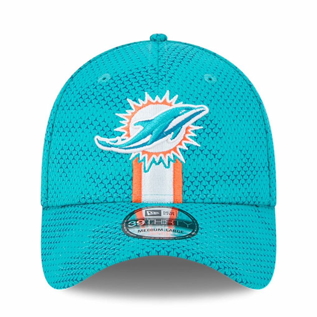Miami Dolphins New Era 2024 Sideline 39THIRTY Flex Hat - Aqua discount
