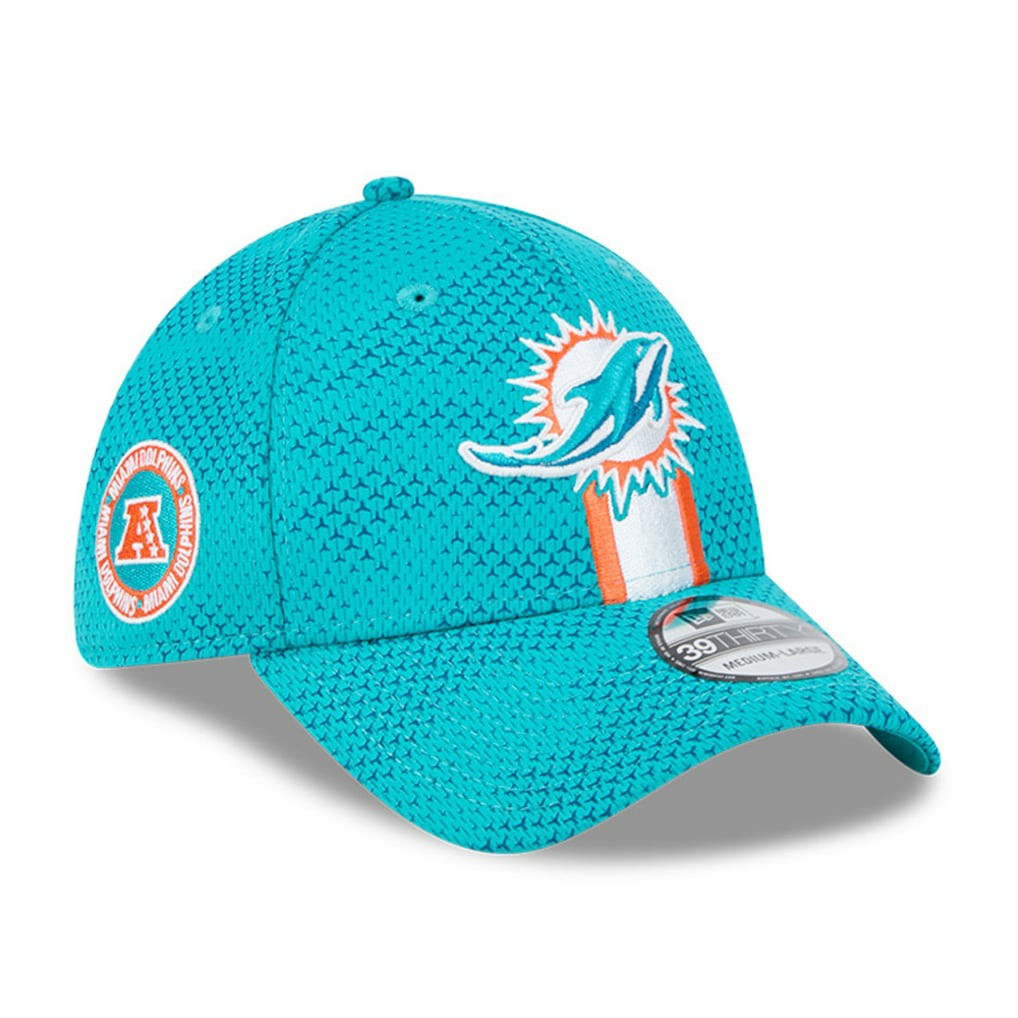 Miami Dolphins New Era 2024 Sideline 39THIRTY Flex Hat - Aqua discount