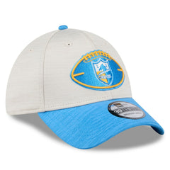 Los Angeles Chargers New Era 2024 Sideline Historic 39THIRTY Flex Hat - Stone/Blue discount