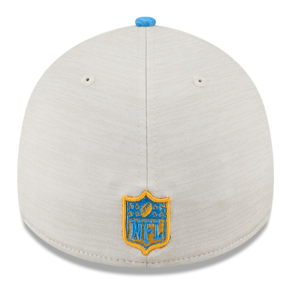 Los Angeles Chargers New Era 2024 Sideline Historic 39THIRTY Flex Hat - Stone/Blue discount