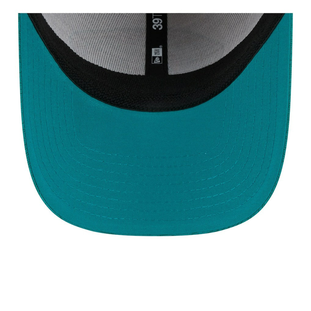 Miami Dolphins New Era 2024 Sideline Historic 39THIRTY Flex Hat - Stone/Aqua outlet