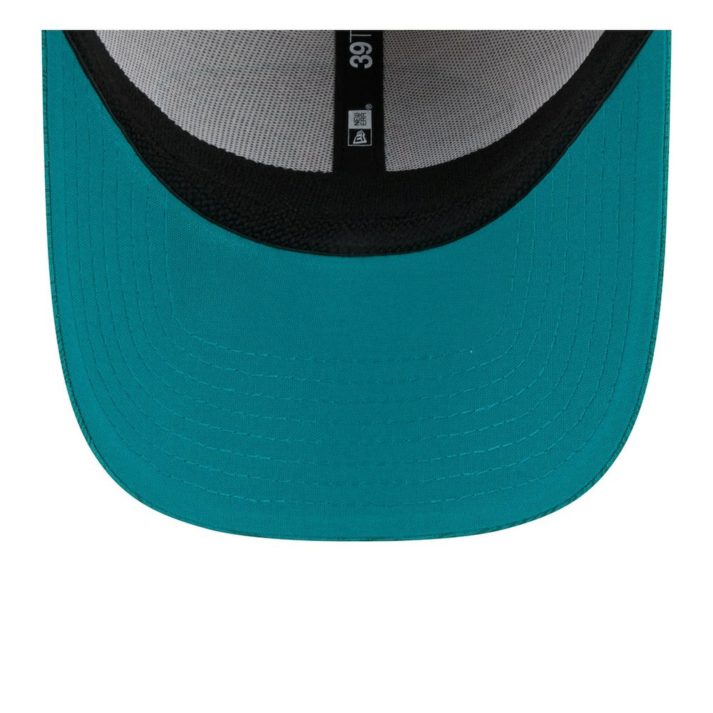 Miami Dolphins New Era 2024 Sideline Historic 39THIRTY Flex Hat - Stone/Aqua outlet