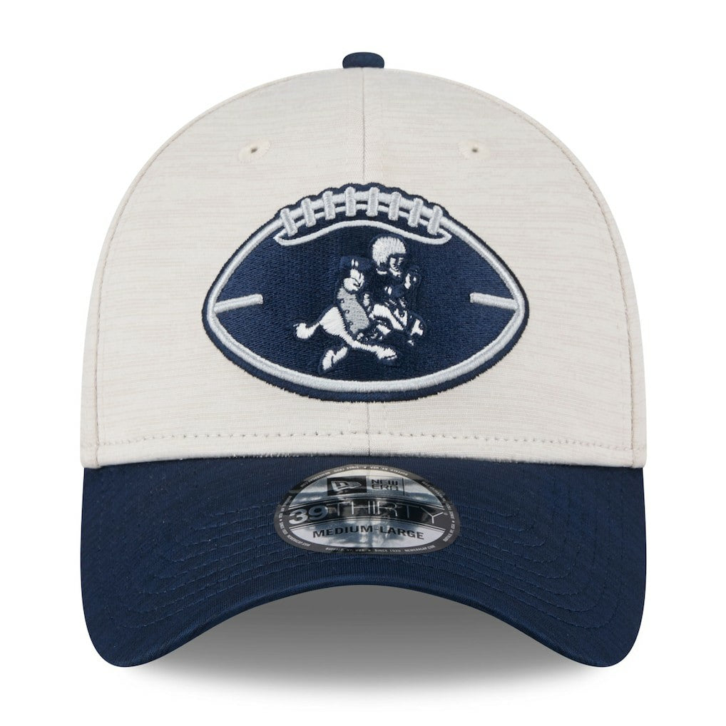 Dallas Cowboys New Era 2024 Sideline Historic 39THIRTY Flex Hat - Stone/Navy sale