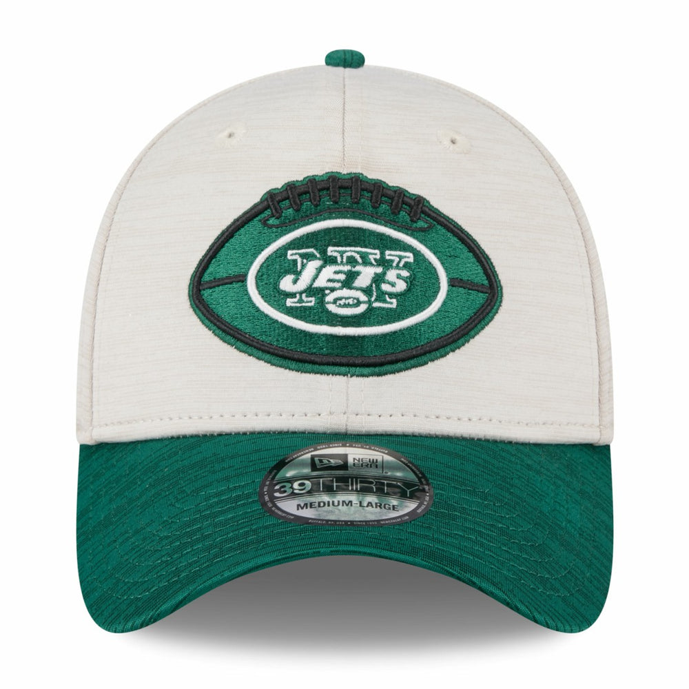 New York Jets New Era 2024 Sideline Historic 39THIRTY Flex Hat - Stone/Green online