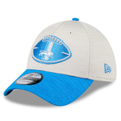 Detroit Lions New Era 2024 Sideline Historic 39THIRTY Flex Hat - Stone/Blue outlet