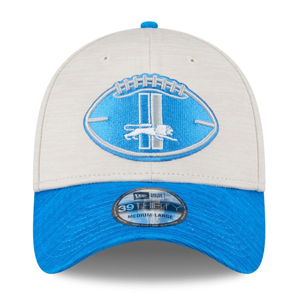 Detroit Lions New Era 2024 Sideline Historic 39THIRTY Flex Hat - Stone/Blue outlet