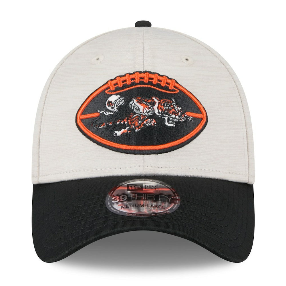 Cincinnati Bengals New Era 2024 Sideline Historic 39THIRTY Flex Hat - Stone/Black cheap
