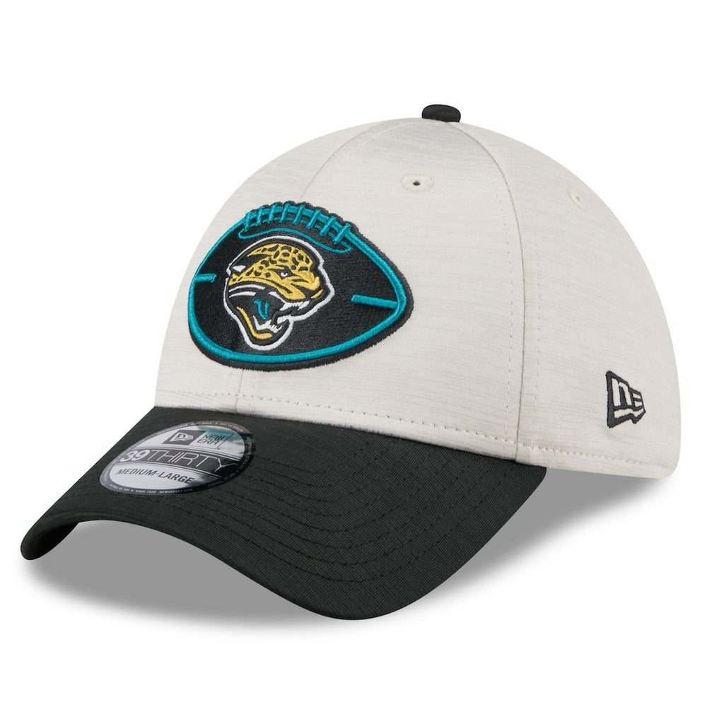 Jacksonville Jaguars New Era 2024 Sideline Historic 39THIRTY Flex Hat - Stone/Teal outlet
