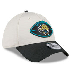 Jacksonville Jaguars New Era 2024 Sideline Historic 39THIRTY Flex Hat - Stone/Teal outlet