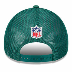 New York Jets New Era 2024 Sideline Historic 9FORTY A-Frame Trucker Adjustable Hat - Stone/Green sale