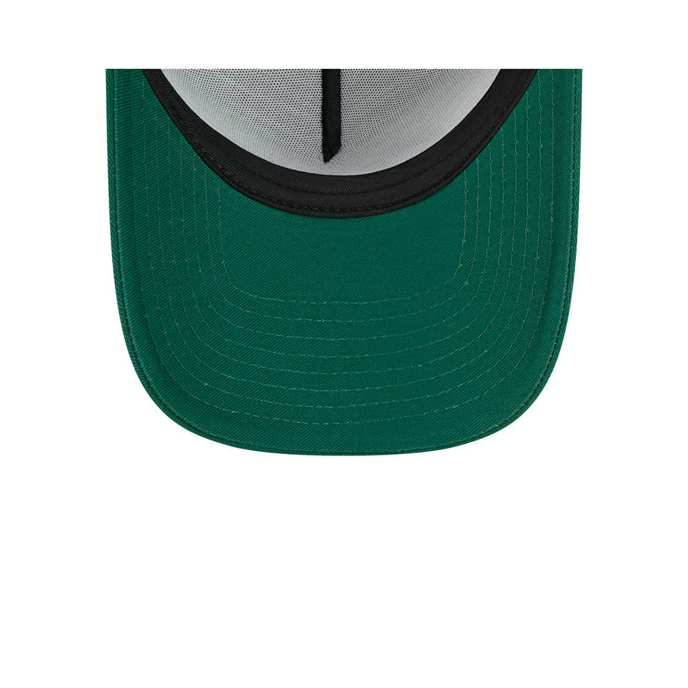 New York Jets New Era 2024 Sideline Historic 9FORTY A-Frame Trucker Adjustable Hat - Stone/Green sale