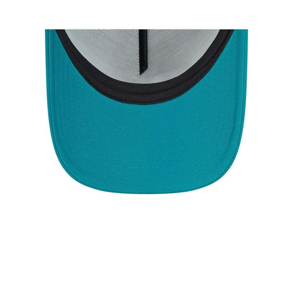 Miami Dolphins New Era 2024 Sideline Historic 9FORTY A-Frame Trucker Adjustable Hat - Stone/Aqua online