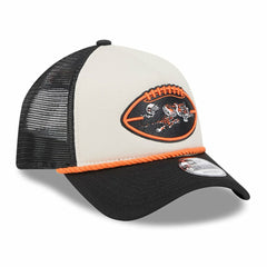 Cincinnati Bengals New Era 2024 Sideline Historic 9FORTY A-Frame Trucker Adjustable Hat - Stone/Black online