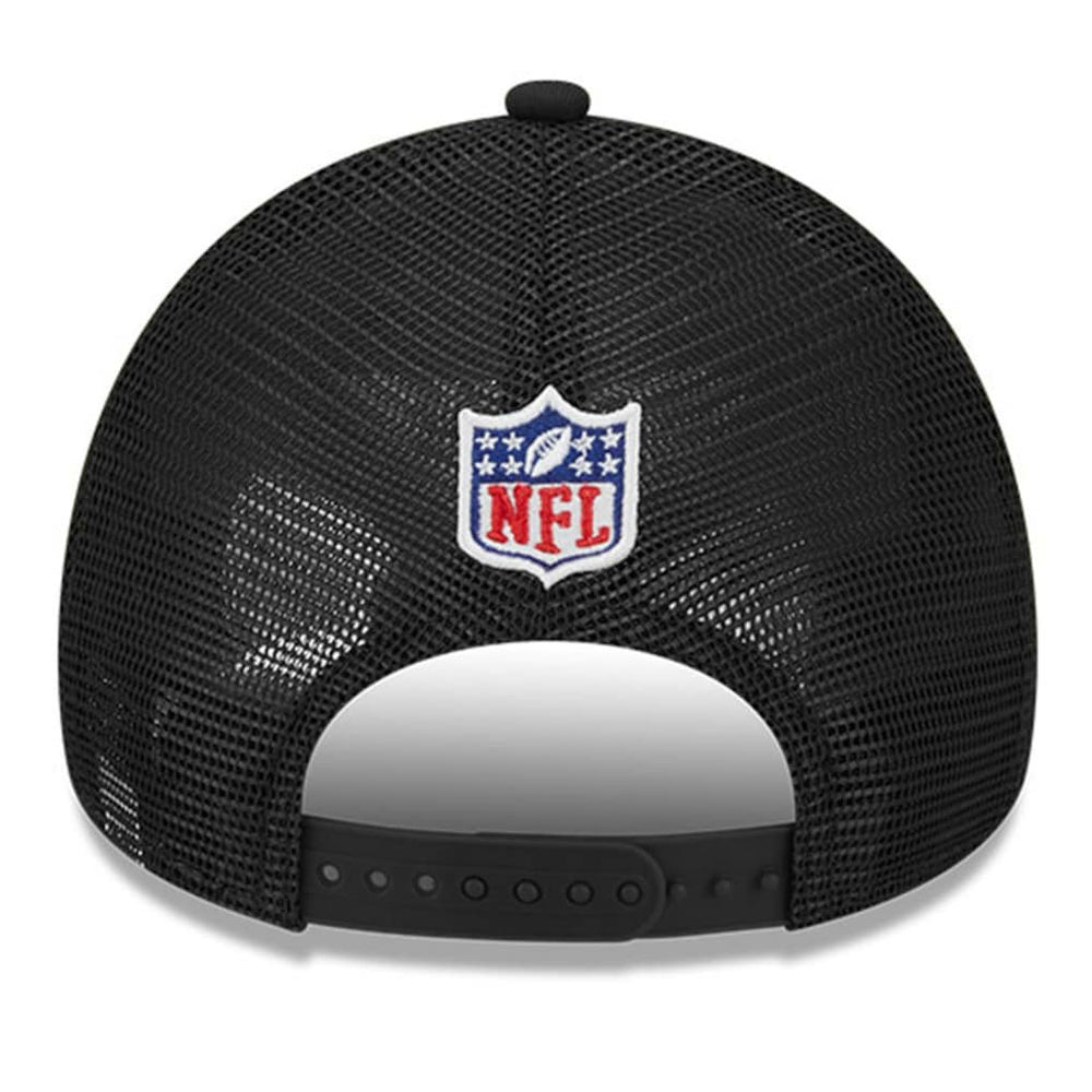 Philadelphia Eagles New Era 2024 Sideline Historic 9FORTY A-Frame Trucker Adjustable Hat - Stone/Black for sale