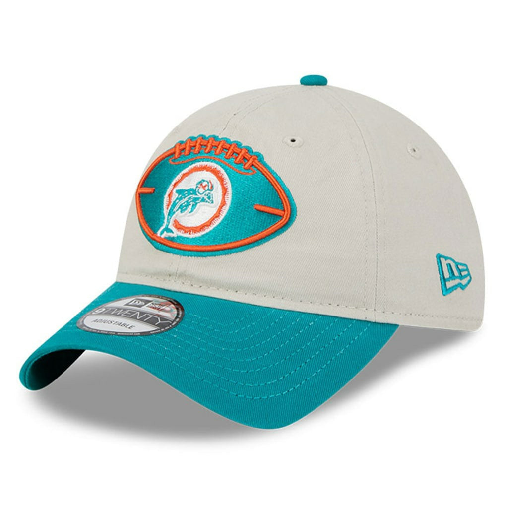 Miami Dolphins New Era 2024 Sideline Historic 9TWENTY Adjustable Hat - Stone/Aqua outlet