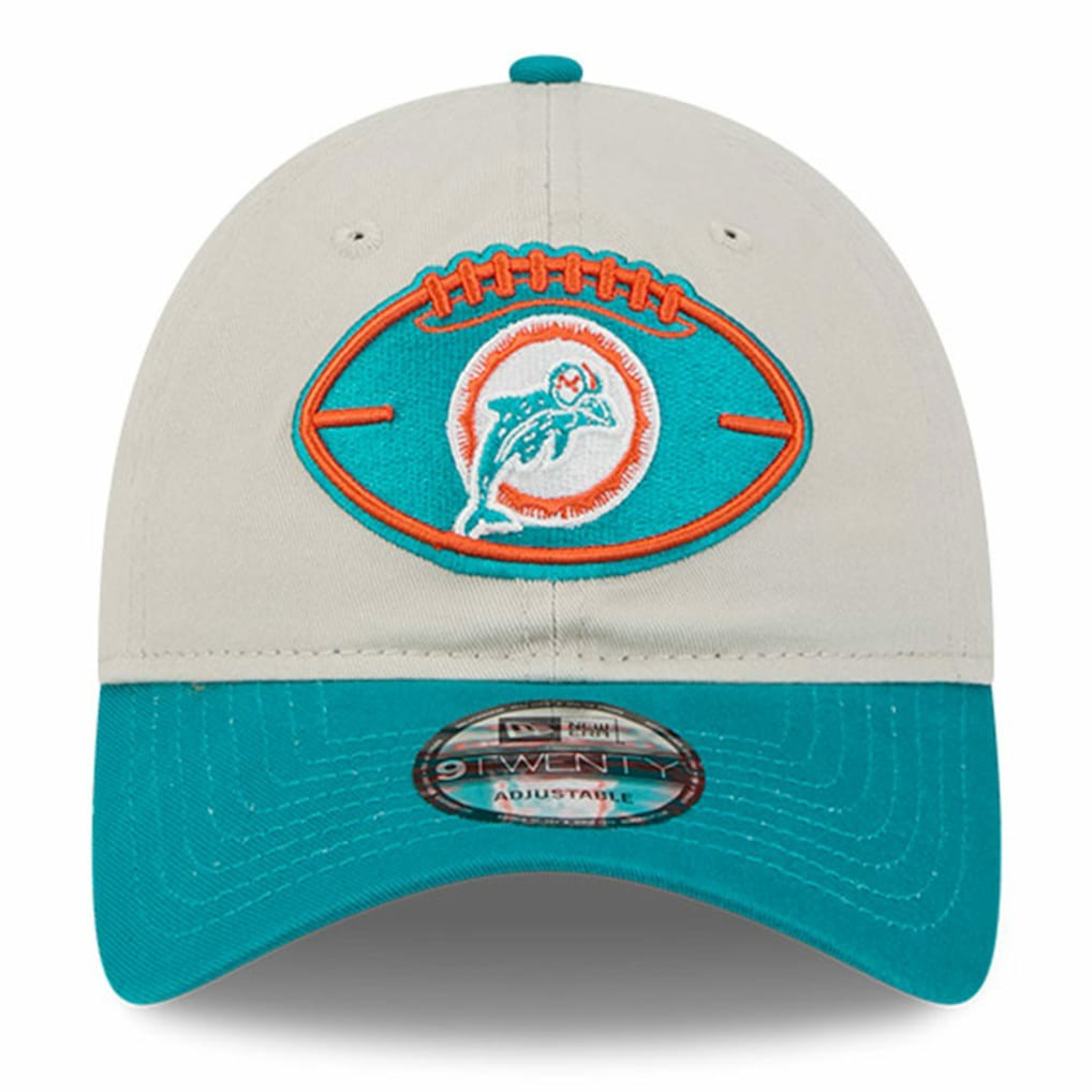 Miami Dolphins New Era 2024 Sideline Historic 9TWENTY Adjustable Hat - Stone/Aqua outlet