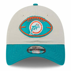 Miami Dolphins New Era 2024 Sideline Historic 9TWENTY Adjustable Hat - Stone/Aqua outlet
