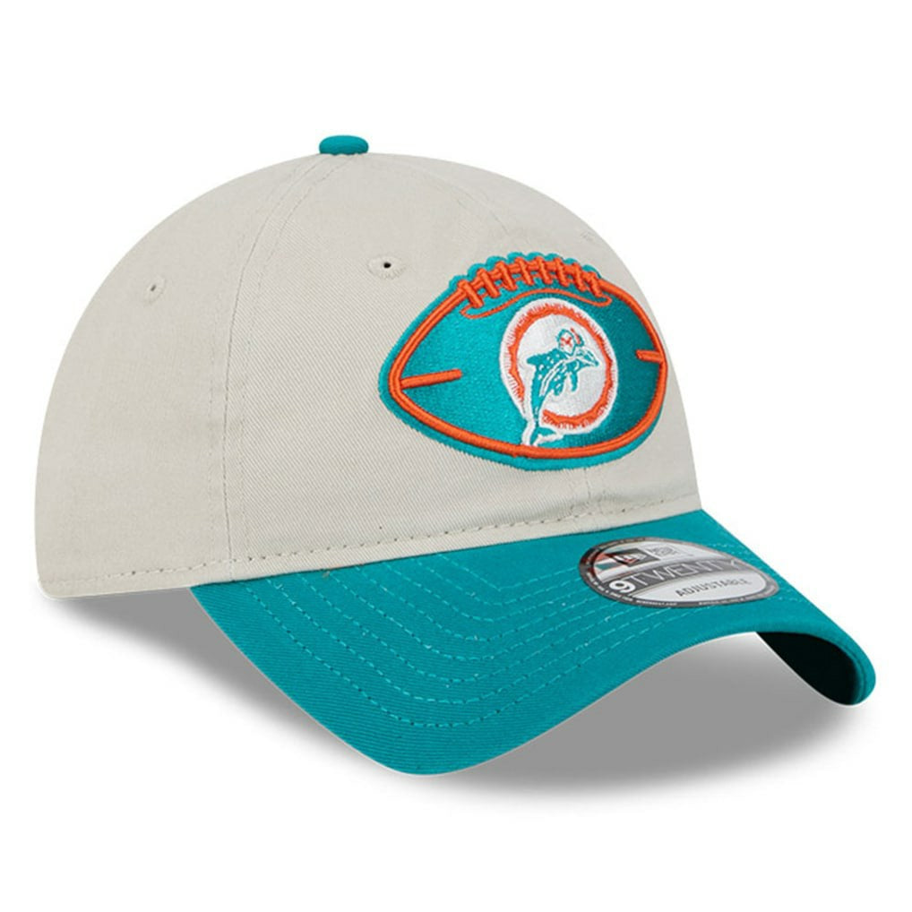 Miami Dolphins New Era 2024 Sideline Historic 9TWENTY Adjustable Hat - Stone/Aqua outlet