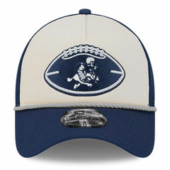 Dallas Cowboys New Era Youth 2024 Sideline Historic 9FORTY A-Frame Trucker Adjustable Hat - Stone/Navy sale