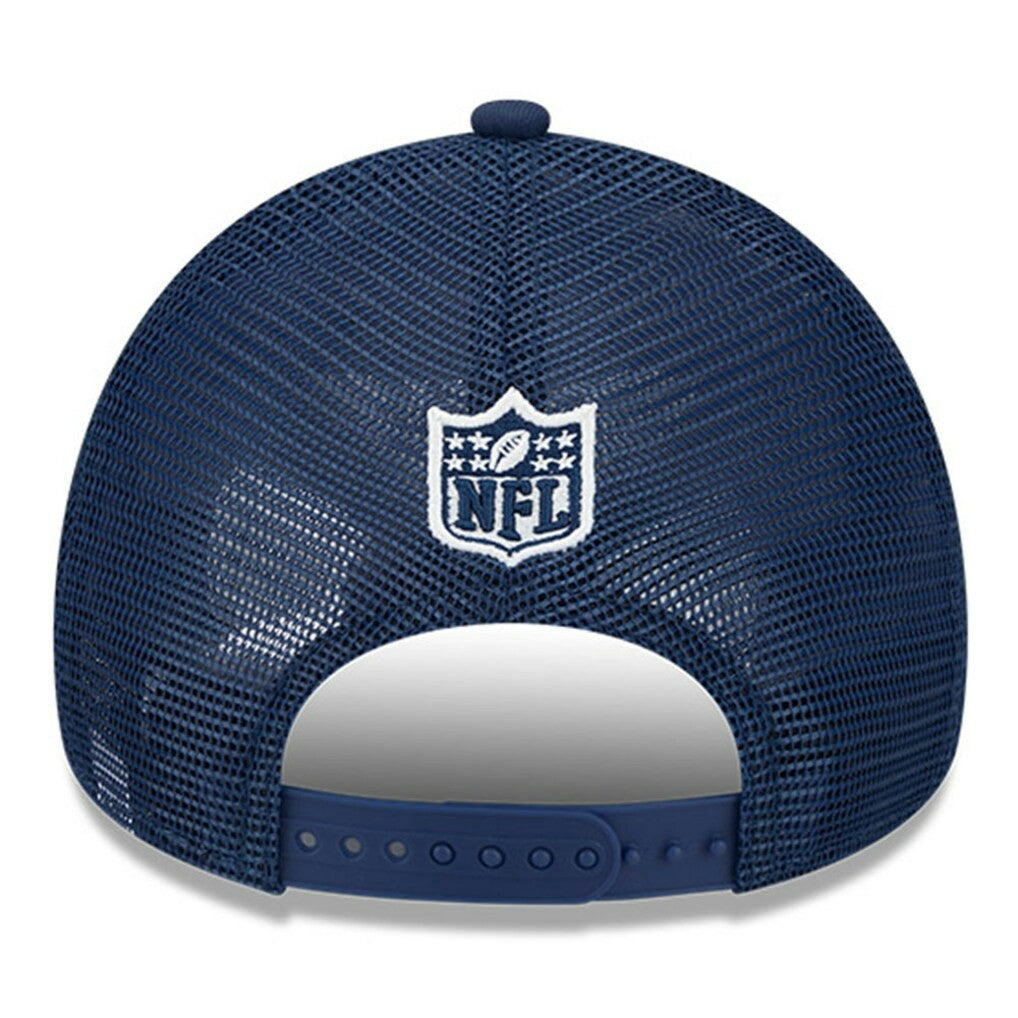 Dallas Cowboys New Era Youth 2024 Sideline Historic 9FORTY A-Frame Trucker Adjustable Hat - Stone/Navy sale